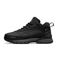 Термо водостойкие ботинки Nike Rivah Gore-Tex Black Grey, мужская зимняя обувь, Найк на гор тексе