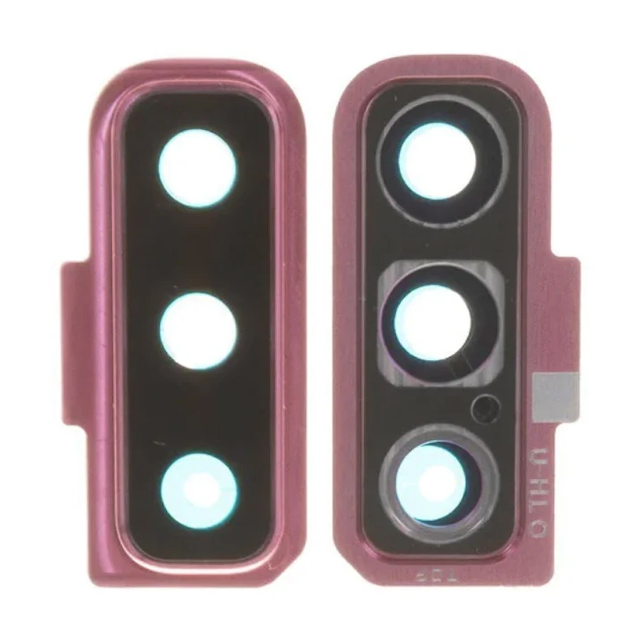 Скло камери Samsung Galaxy A7 2018 A750F рожеве в рамці, фото 1