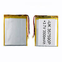 Аккумулятор АКБ универсальный 357590P 93 х 70 х 3 мм, 3500 mAh 3.7 V