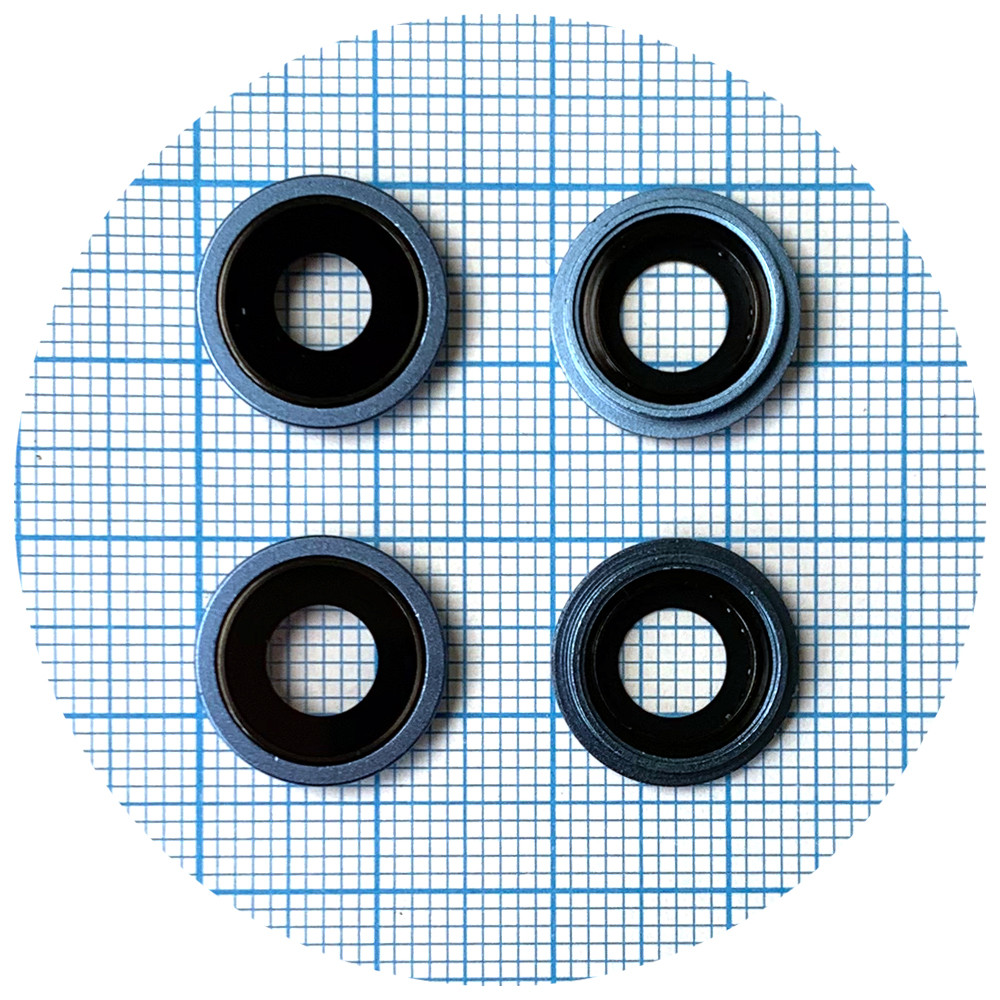 Скло камери Apple iPhone 13, iPhone 13 Mini з синім кільцем - 2 шт, фото 1