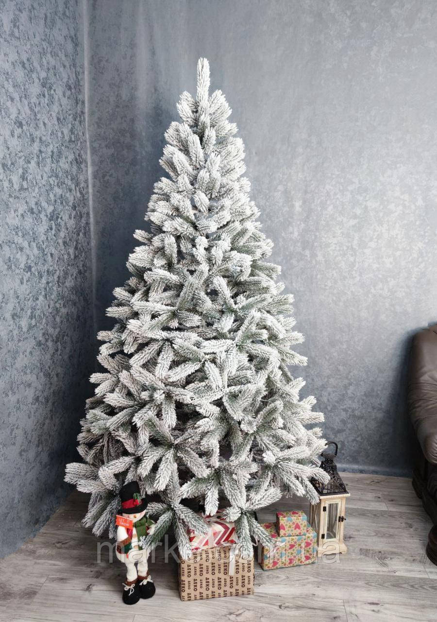 Ялинка штучна лита засніжена Буковельська 2,1м 210см, фото 1