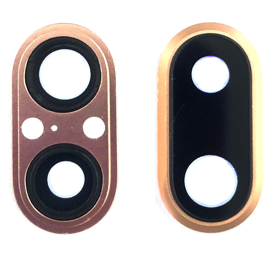 Скло камери Apple iPhone 8 Plus у золотистій рамці, фото 1