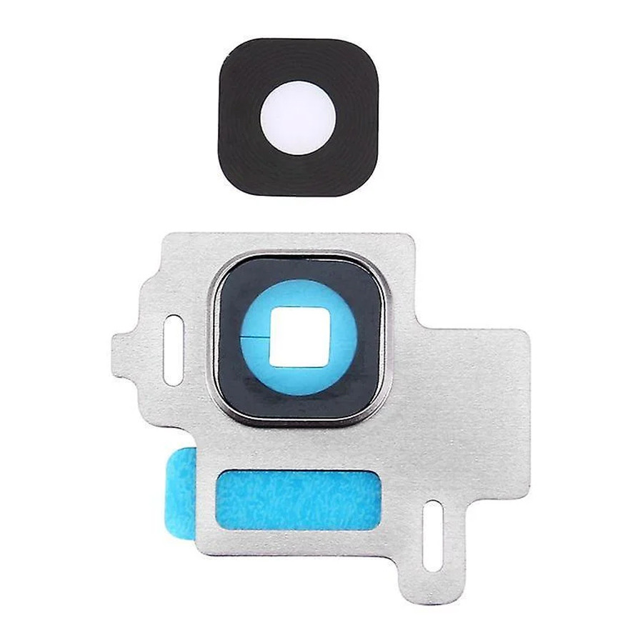 Скло камери Samsung Galaxy S8 G950F чорне у сріблястій рамці, фото 1