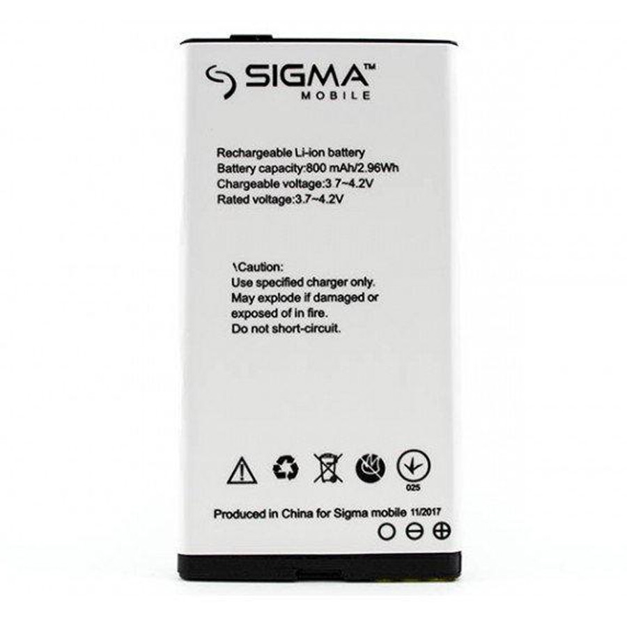 Акумулятор АКБ Sigma Comfort 50 Slim (Senol) Original PRC 800 mAh