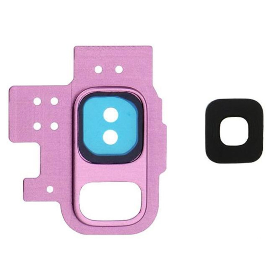 Скло камери Samsung Galaxy S9 G960F чорне у фіолетовій рамці, фото 1