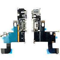 Шлейф Apple iPhone 6 з роз'ємом зарядки, навушників та мікрофоном сірий Original 100%