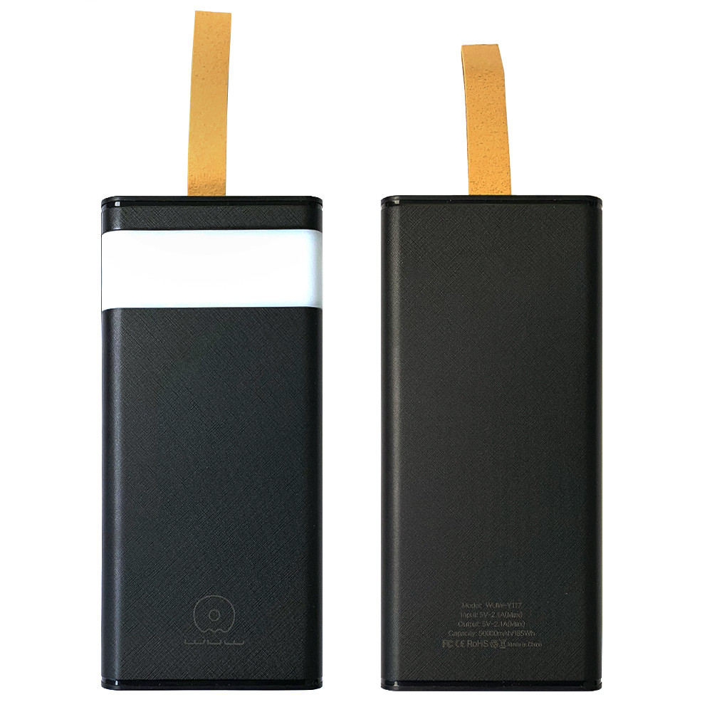 Power Bank Павербанк WUW Y117 5V 2.1A 50000 mAh Large Capacity Чорний