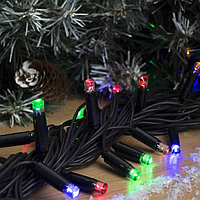 Вулична світлодіодна Гірлянда Нитка String Light 200Led 20 м Мульти чор/пр
