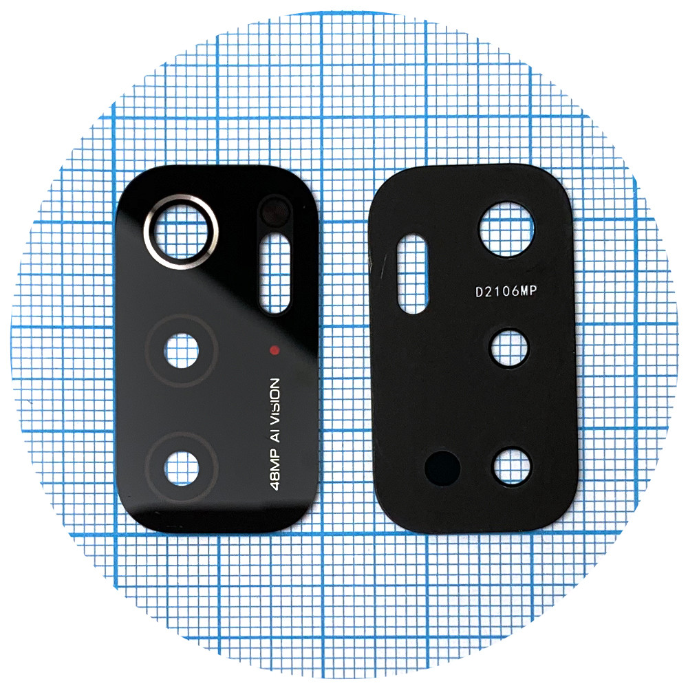 Скло камери Xiaomi Poco M3 Pro 5G чорне, фото 1