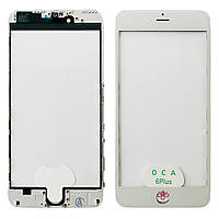 Скло дисплея Apple iPhone 6 Plus біле з OCA плівкою та рамкою