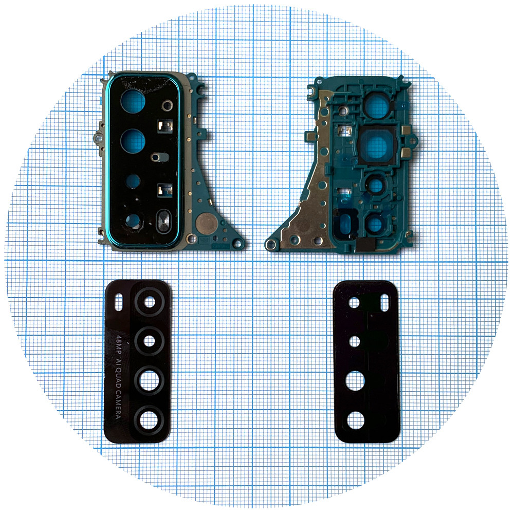 Скло камери Huawei P Smart 2021 PPA-LX1 у зеленій рамці, фото 1