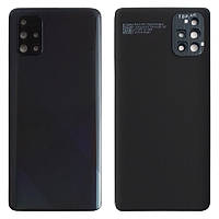 Задня кришка Samsung Galaxy A71 2020 A715F чорна Original PRC зі склом камери