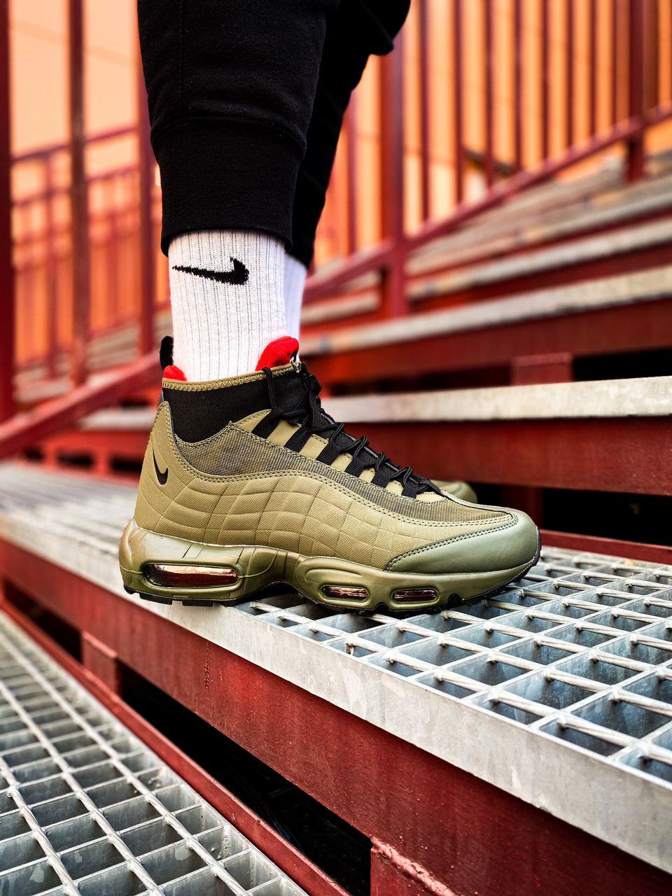 Air max 95 top sneakerboot cargo khaki