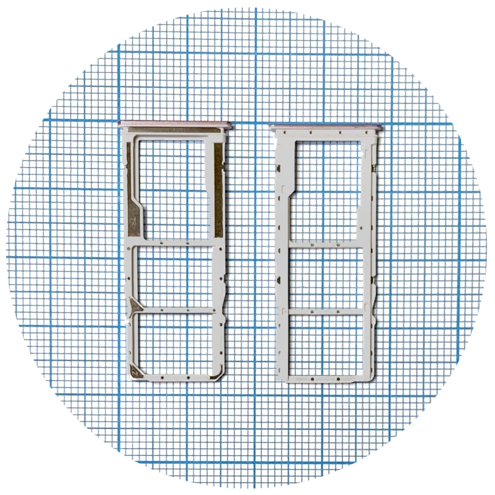 Лоток SIM карти Xiaomi Redmi 9 рожевий на 2 SIM