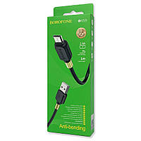 Кабель зарядки Borofone BX59 Defender USB to Micro USB 1m 2.4A