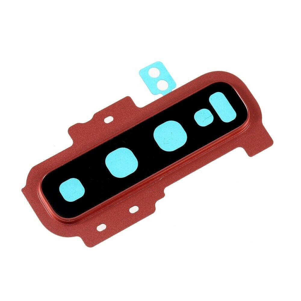 Скло камери Samsung Galaxy S10 G973F, S10 Plus G975F чорне в червоній рамці для S10 Plus, фото 1