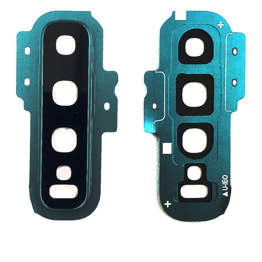 Скло камери Samsung Galaxy S10 G973F, S10 Plus G975F чорне в зеленій рамці для S10, фото 1