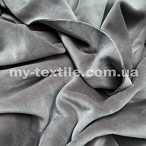Тканина Велюр двосторонній плюшевий Моко темний