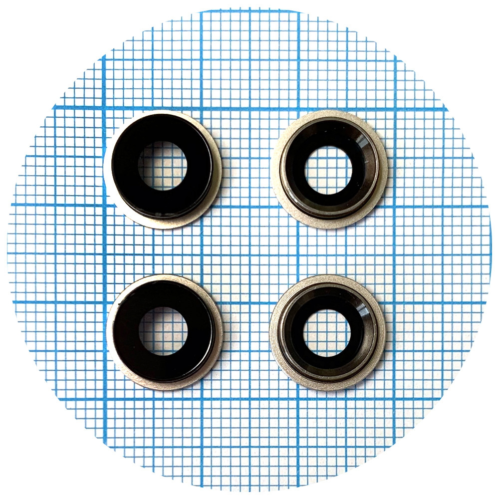 Скло камери Apple iPhone 11 з білим кільцем - 2 шт, фото 1