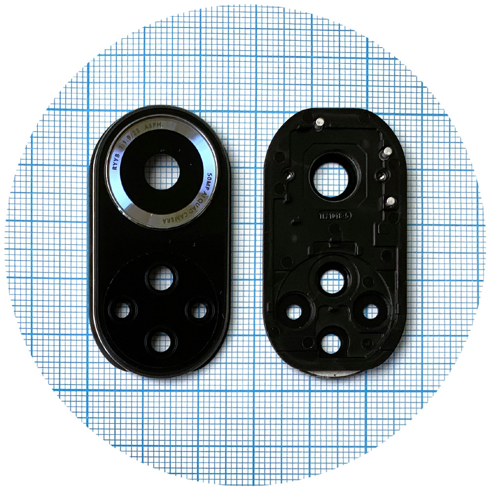 Скло камери Huawei Nova 9 NAM-AL00 у чорній рамці, фото 1