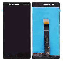 Дисплей (екран) Nokia 3 TA-1032, TA-1020 з сенсором чорний