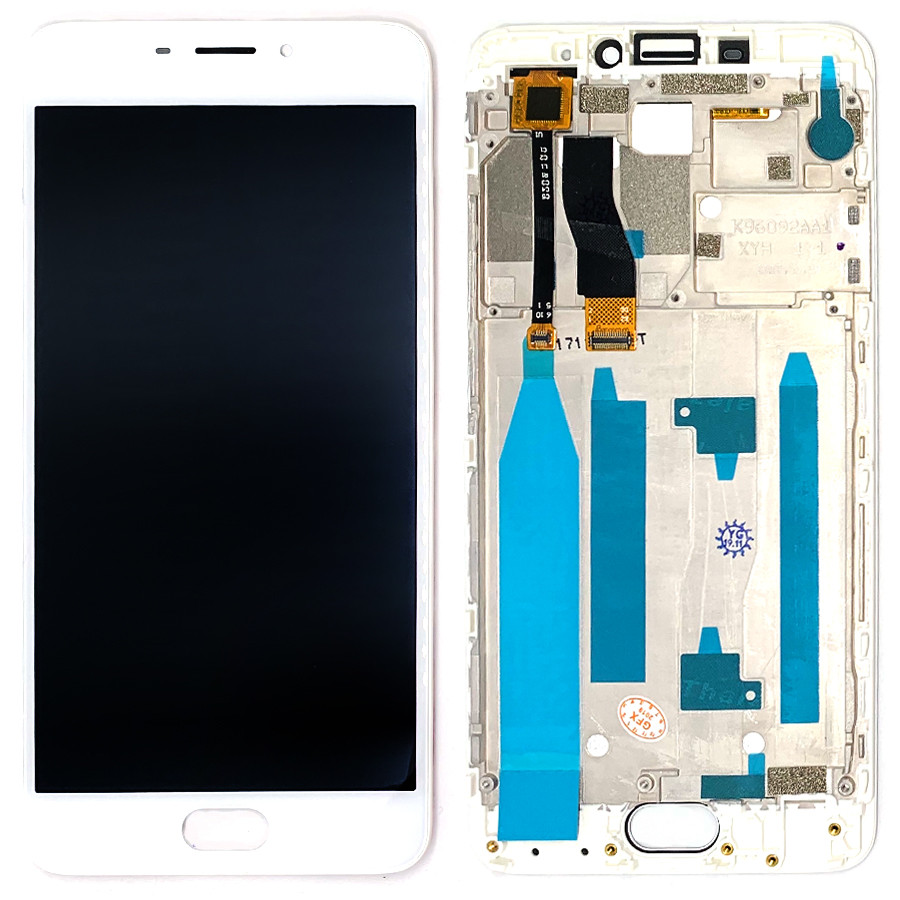 Дисплей (екран) Meizu M5 Note M621H з сенсором білий з рамкою