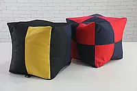 Детское бескаркасное кресло пуфик кубик Мозаика, 35х35 разноцветное