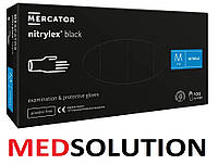 NITRYLEX BLACK - Нітрилові Рукавички розмір М (100 шт/упаковка) - Mercator Medical