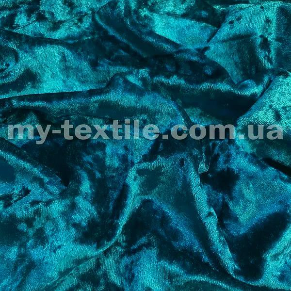 Оксамит (Велюр) мармур стрейч Смарагд, фото 1