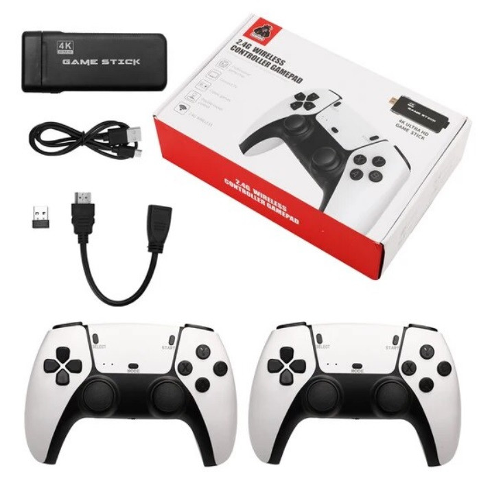 Ігрова приставка консоль RIAS Game Stick M8 Pro 64Gb 4K Ultra HD з бездротовими джойстиками (3_04096)