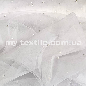 Сітка з перлами Білий