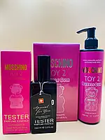 Набор Moschino Toy 2 Bubble Gum Духи 100 ml + Тестер 65 ml + Парфюмированный лосьон 200 ml