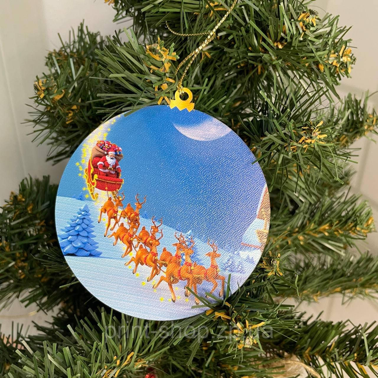 Новорічна іграшка на ялинку Еко іграшка "Олені 2" Розмір 8,5 см, фото 1