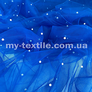 Сітка з перлами Електрик синій