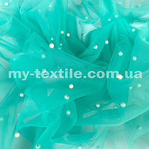 Сітка з перлами Бірюзовий
