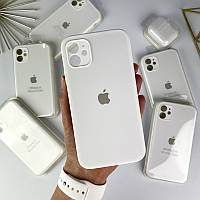 Чехол на Айфон 11 с квадратными бортами. Case for iPhone 11 White. Белый (9)