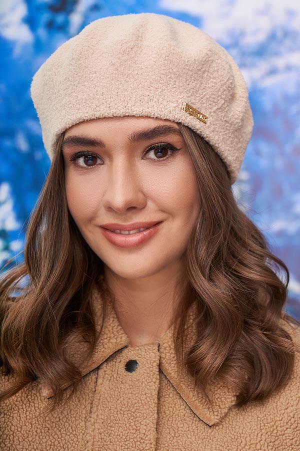 М'який теплий берет «Отрим» (4978) кавовий