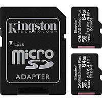 Карта пам'яті Kingston MicroSDXC 2x64GB UHS-I Class 10 Canvas Select Plus R100MB/s + SD-адаптер