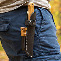 Туристичний Ніж з Вуглецевої Сталі з ножнами Bushmate BPS Knives & DBK, фото 6