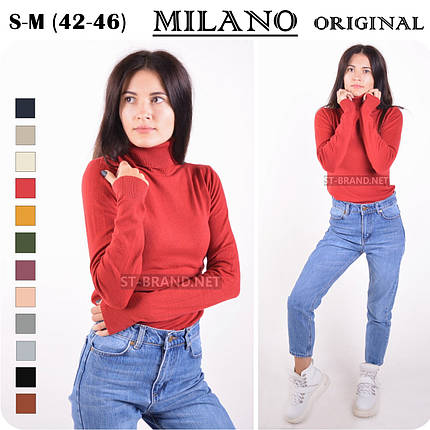 Темно-червоний гольф жіночий, молодіжний, базовий однотонний S/M (42-46), фото 1