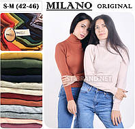 Женские базовые однотонные водолазки Milano / стильный классический гольф - разные цвета S/M (42-46)