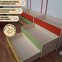 Кровать 3-х ярусная для дошкольных заведений и кровать РАДУГА в детский сад без матраса