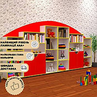 Стенка в детскую комнату для детских игрушек Анечка 2 и этажерка для книг и игрушек и стенка прямая