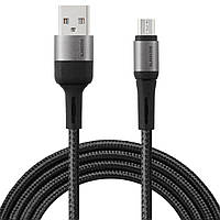 Кабель USB - micro USB BRAID 1 метр 2.4A GB-AM160BK (00732) Black