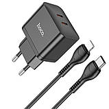 МЗП Hoco N29 PD35W (2USB-C) + кабель Type-C to Lightning, фото 3
