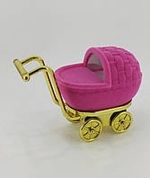 Футляр "Коляска" розовый для кольца или серьг (1103/269)