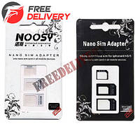 Nano, Micro Sim адаптер 3в1, переходник iPhone 4 5, скрепка kr