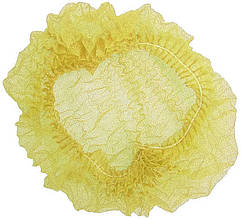 Шапочки одноразові медичні на резинці жовті, шт.