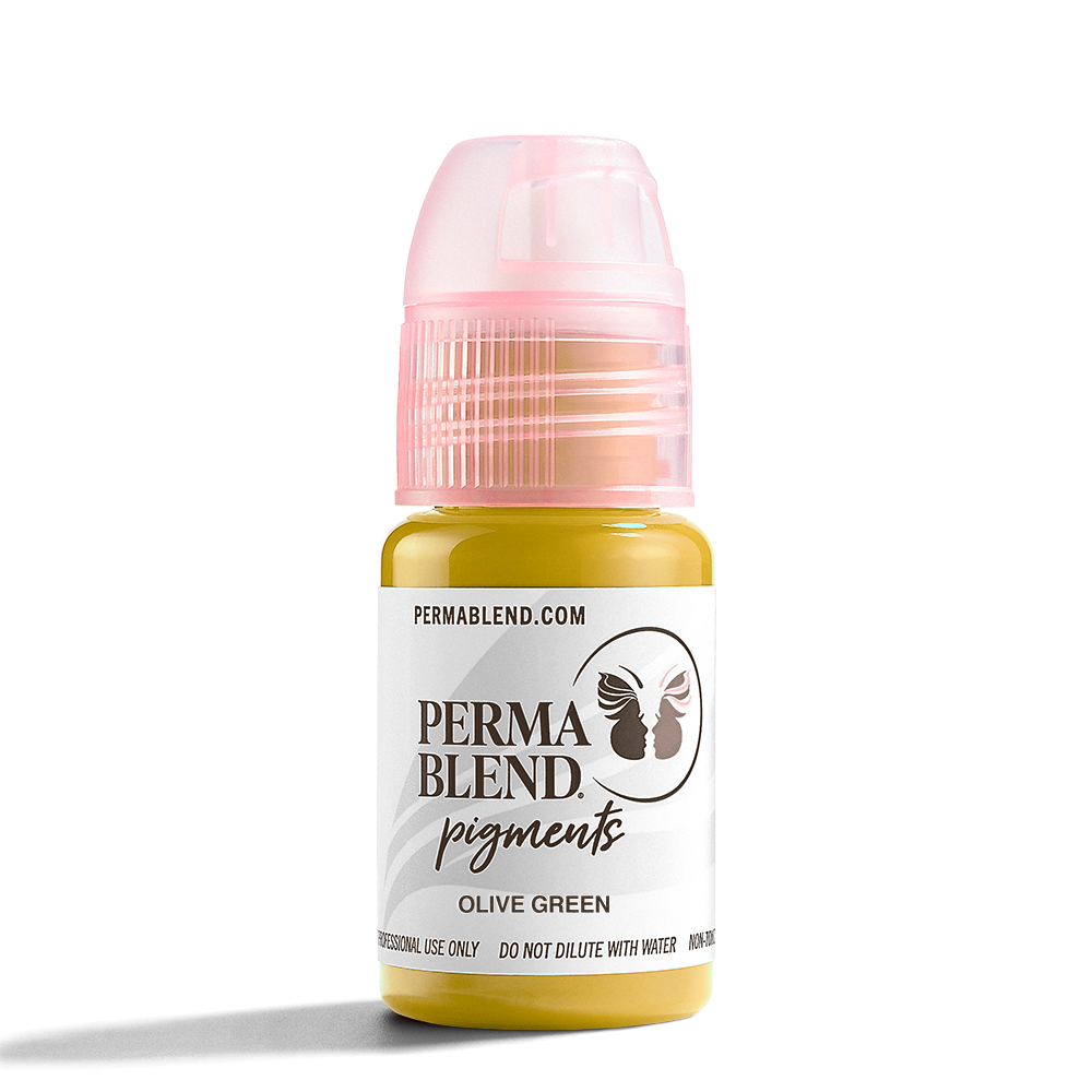 Пігмент для татуажу PERMA BLEND Olive Green BLEND (USA), 15 мл