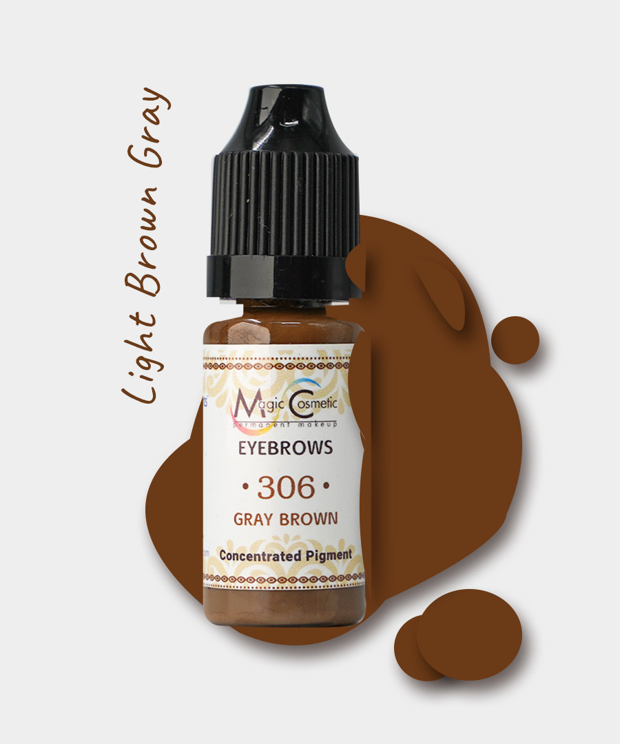 Пігмент для татуажу брів Magic Cosmetic Gray Brown #306, 10 мл